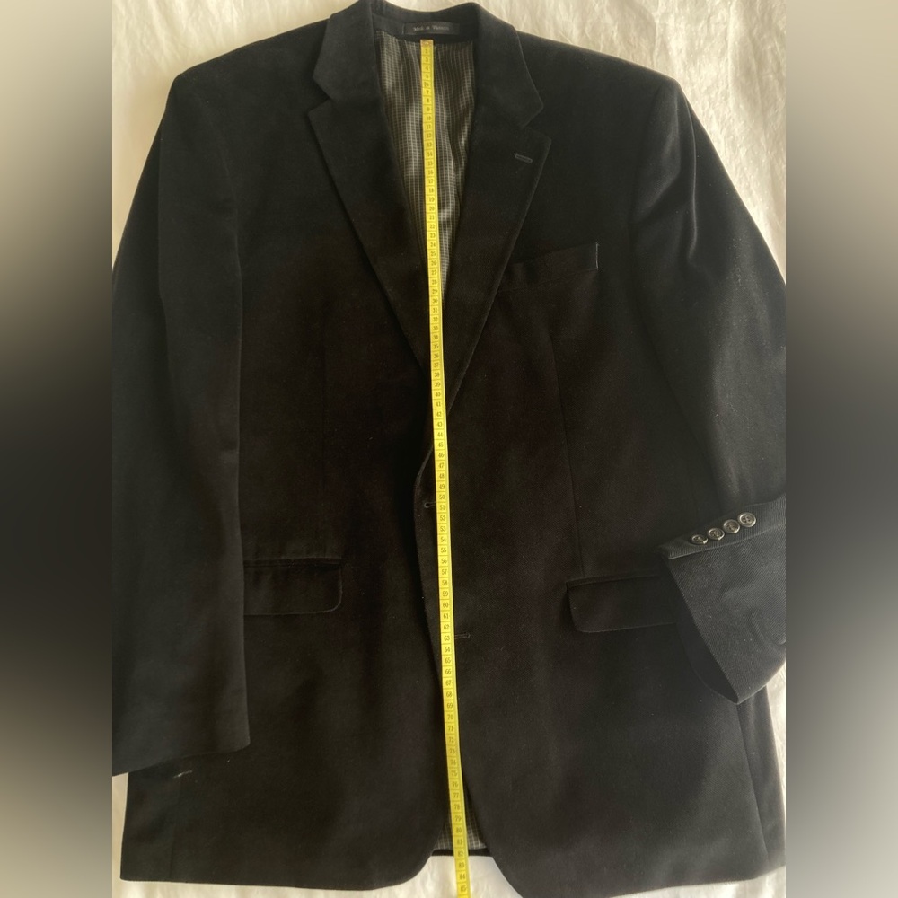 Lauren Ralph Lauren Blazer Mens 44L Black Wool Corduroy Sport Coat Velvet Casual - Picture 12 of 12